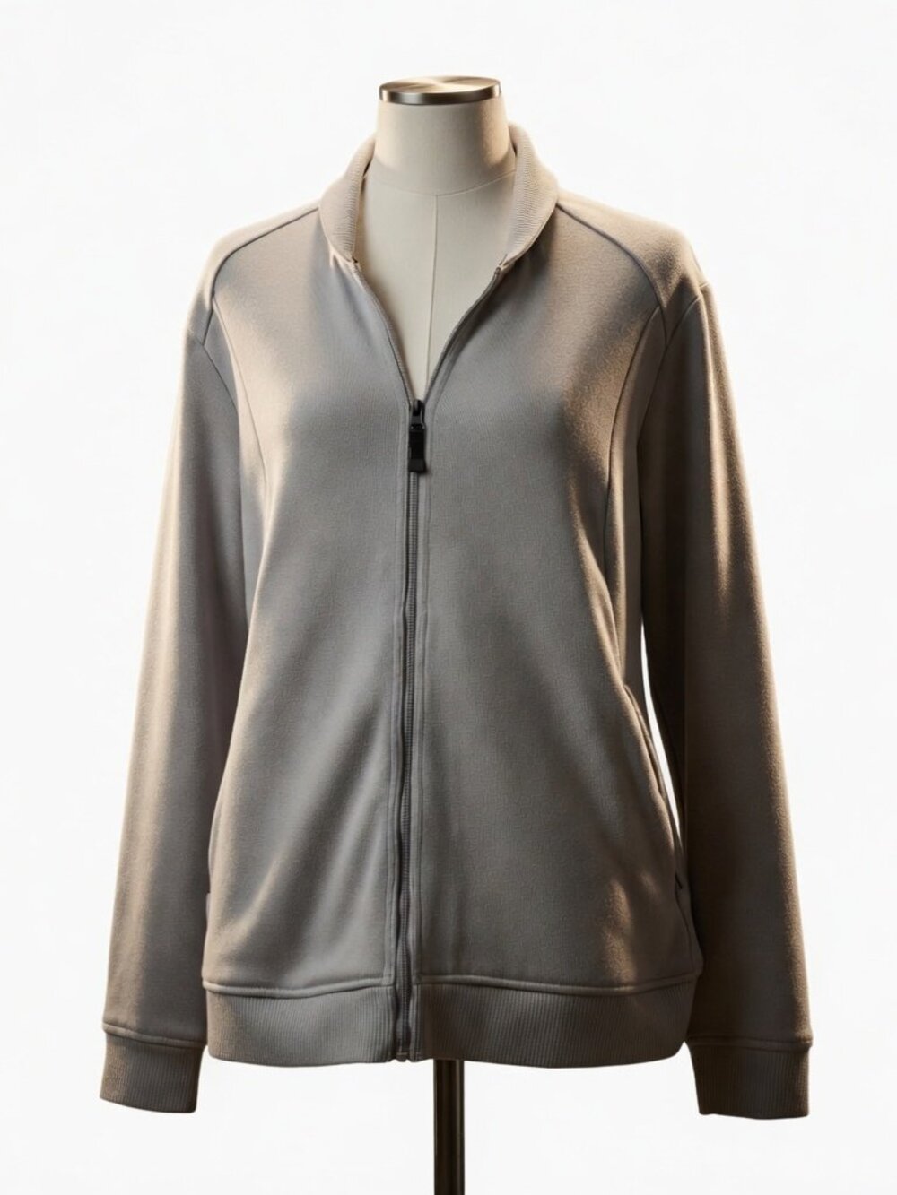 Adidas Women's Light Gray full zip Jacket